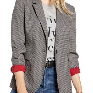 1901 blazer in houndstooth blue, black, and white